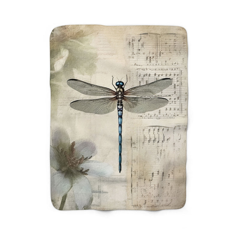 Couverture libellule Serenade, L 80 po x l 60 po