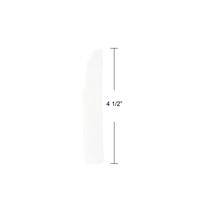 Moulure blanche à base large de 4,5 po