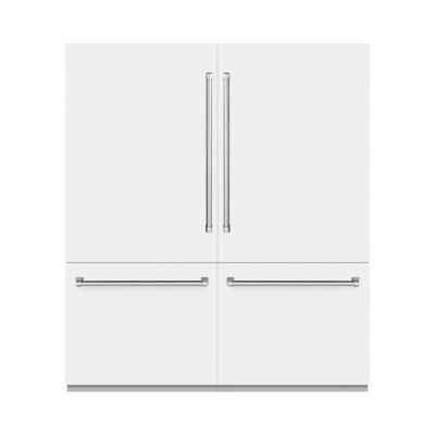 ZLINE 72 in. Built-In Refrigerator in Black Stainless Steel w/ Graphite Gray Interior