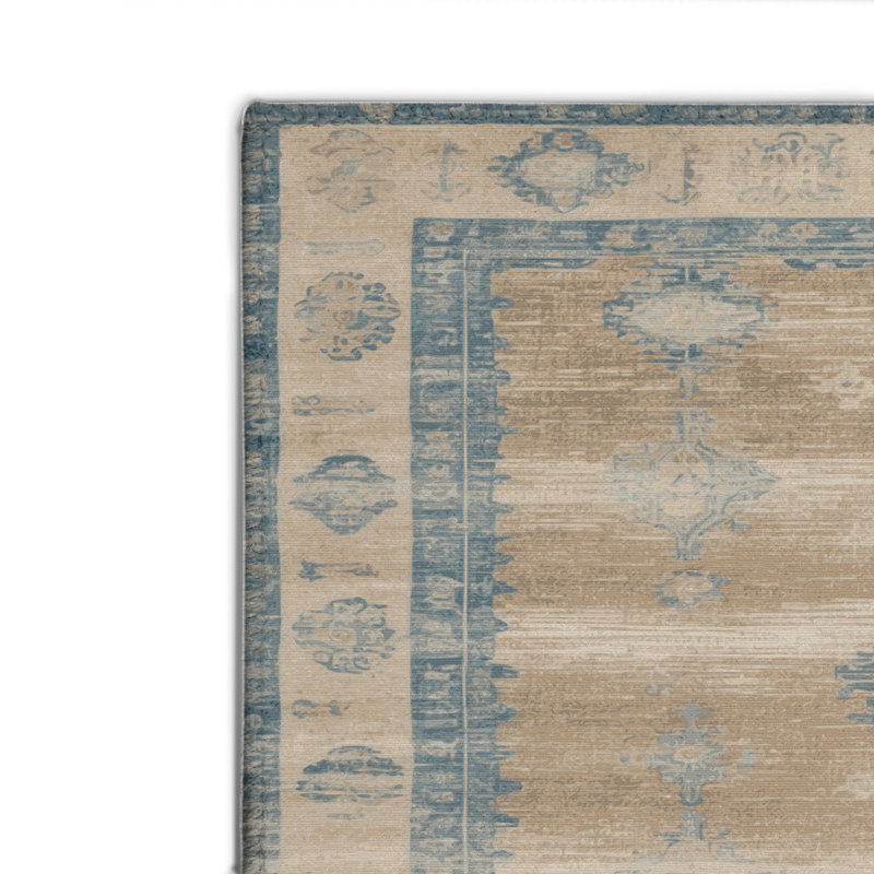 Tapis d'intérieur et d'extérieur surteint beige, Rectangulaire 8 pi x 10 pi