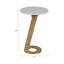 Sagebrook Home 23" Aluminum And Marble Grooved Base Accent Table, White - Transform Your Space Today