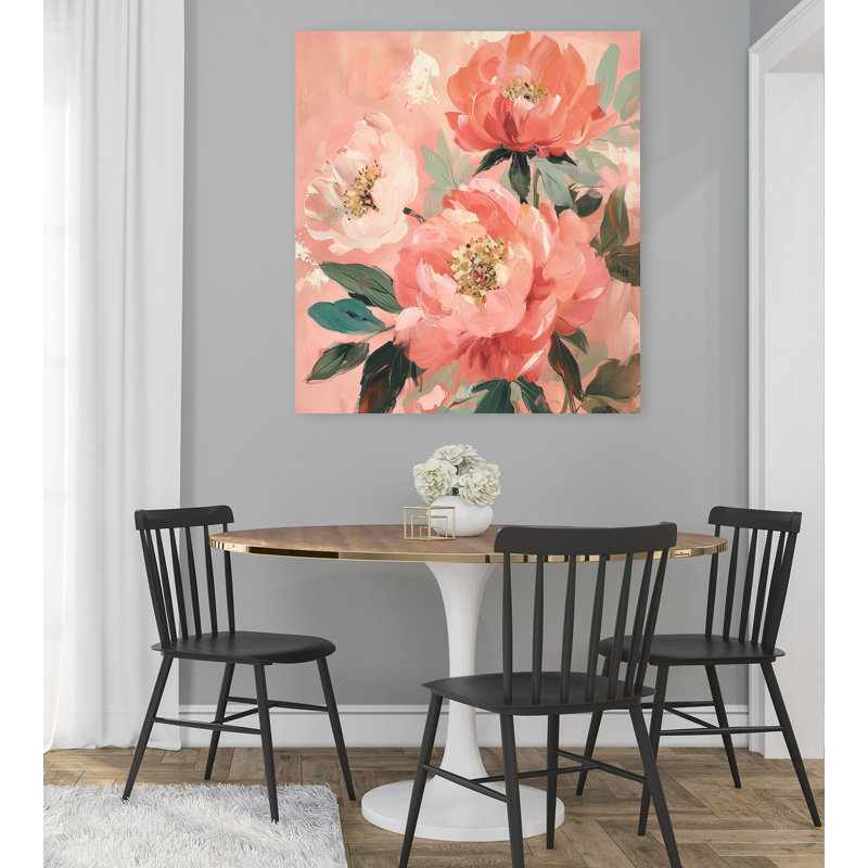 Art floral rétro sur fond blanc