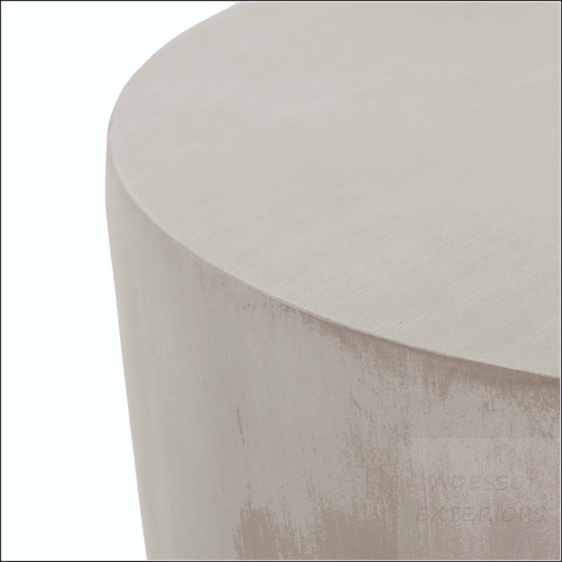 U-Shape MGO Side Table with Light Gray Finish