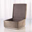 Metro Square Storage Ottoman-Grey Hair-on-Hide