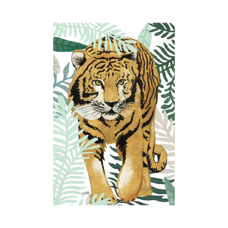 Jungle Tiger by Elizabeth Medley - Wrapped Canvas Gallery-Wrapped Canvas Giclée, 20.32 cm H x 30.48 cm W
