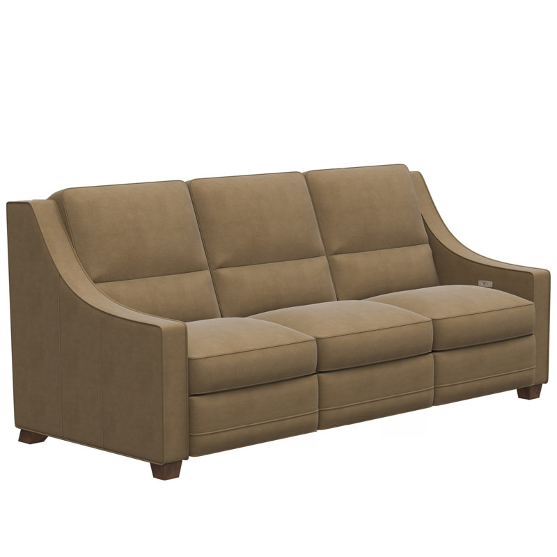 Kelce 84" Wide Reclining Rush Toffee Sofa