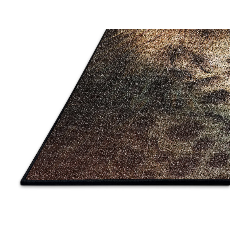 Tapis de zone brun peau guépard, Rectangle 2 pi x 3 pi