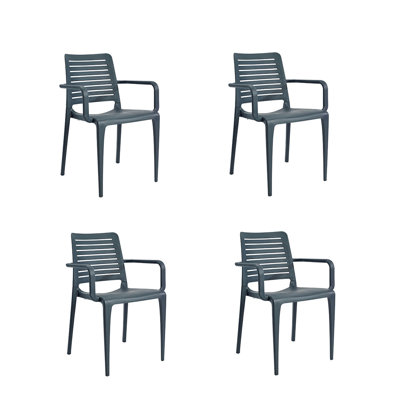 Chaise de patio empilable Aquil