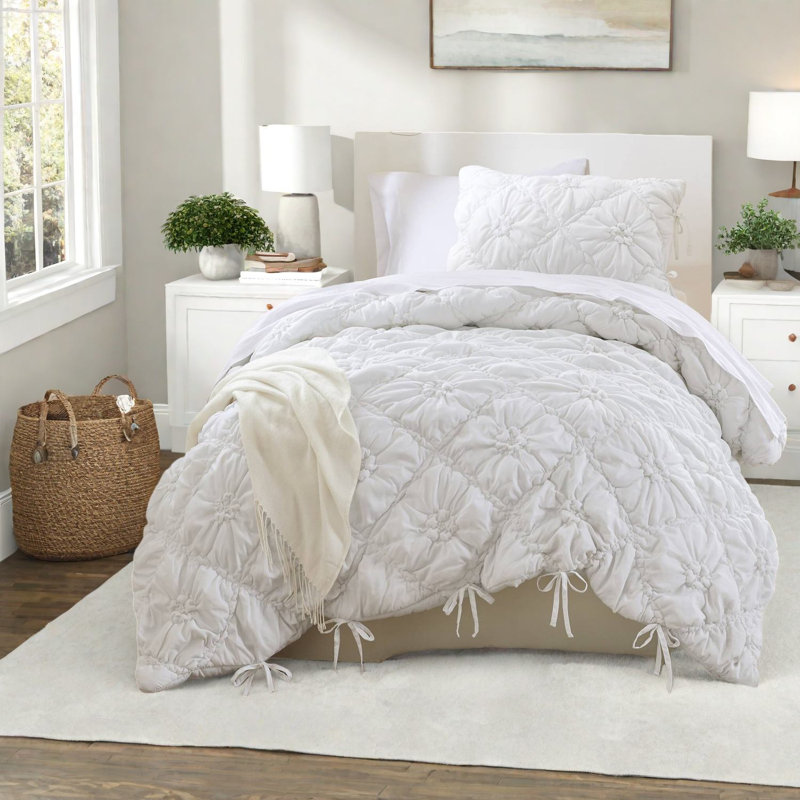 Ensembles de literie Cozy Puffy, microfibre simple floral Shabby Chic Home