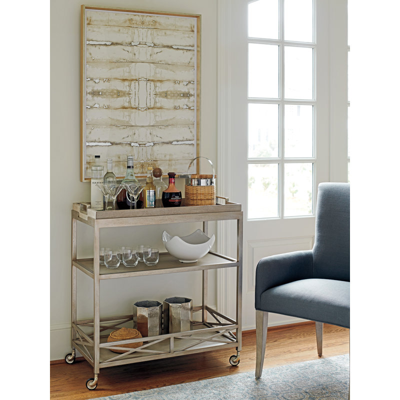 Malibu Anacapa Metal Bar Cart