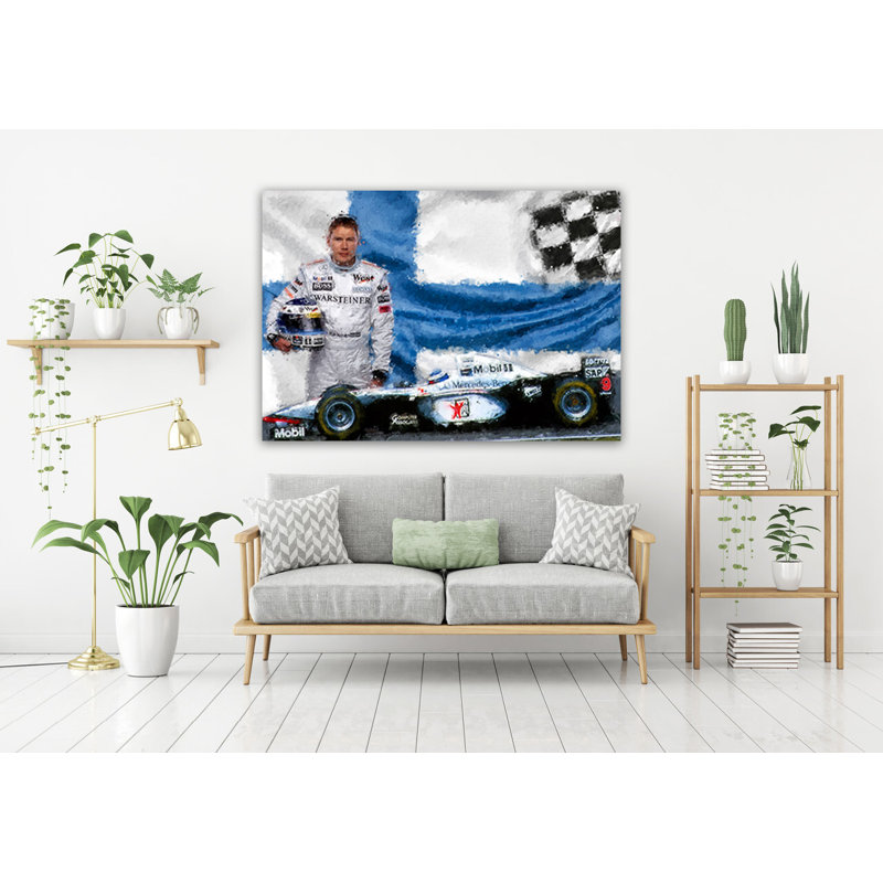 Mika Hakkinen 1 Formula One Racing Drivers Collection - Art Prints, 29.5cm H x 39.4cm W x 0.07cm D, Metal