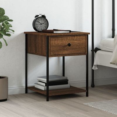 Allums 44cm W Iron Bedside Table
