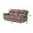 Zubaida Two Tone Chocolate Velvet Recliner Sofa W/USB Port & Drop Down Table