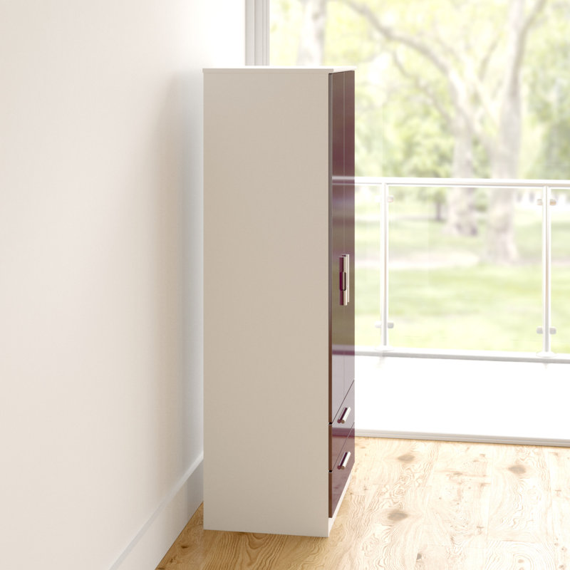 Yvette 2 Door Manufactured Wood Wardrobe, Black
