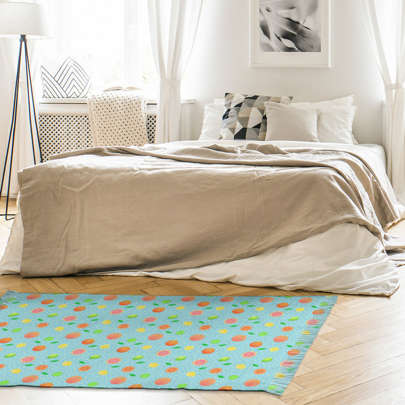 Tapis vert à motif d'agrumes Mcguigan, Non