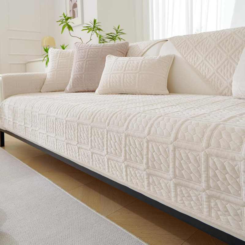 Fabric Box Cushion Sofa Slipcover