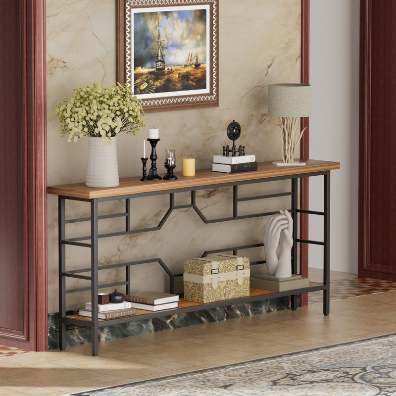 Console Console, l 11,8 po, Marron foncé, H 31,3 po x l 70,9 po x P 11,8 po