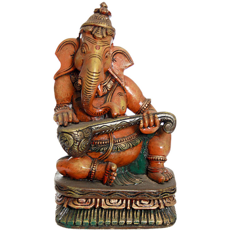 Lord Ganesha jouant du Veena