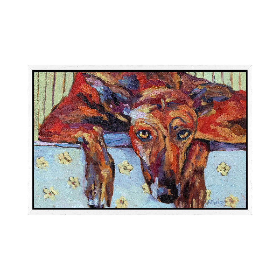 Lauren The Greyhound von Roberta Murray - Galerie- Giclée auf Leinwand