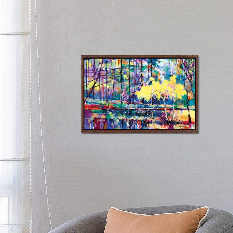 Meadowcliff Island by Doug Eaton - Painting on Canvas, Classic Brown Wood Framed, 66.04 cm H x 45.72 cm W