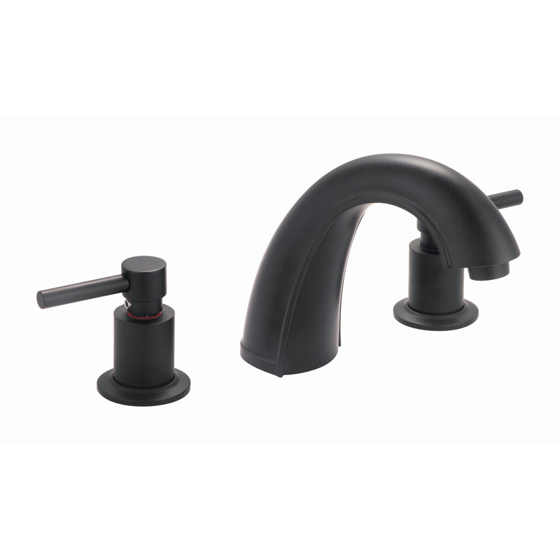 Robinet de salle de bain à 2 poignées avec drain Banner, Noir mat
