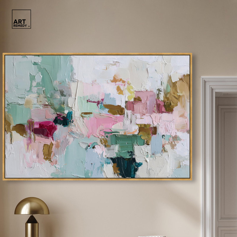 "Pastel Impasto Dream II", impression sur toile par Art Remedy, cadre doré, 54 x 36, H 37 po x l 55 po, Encadrement doré