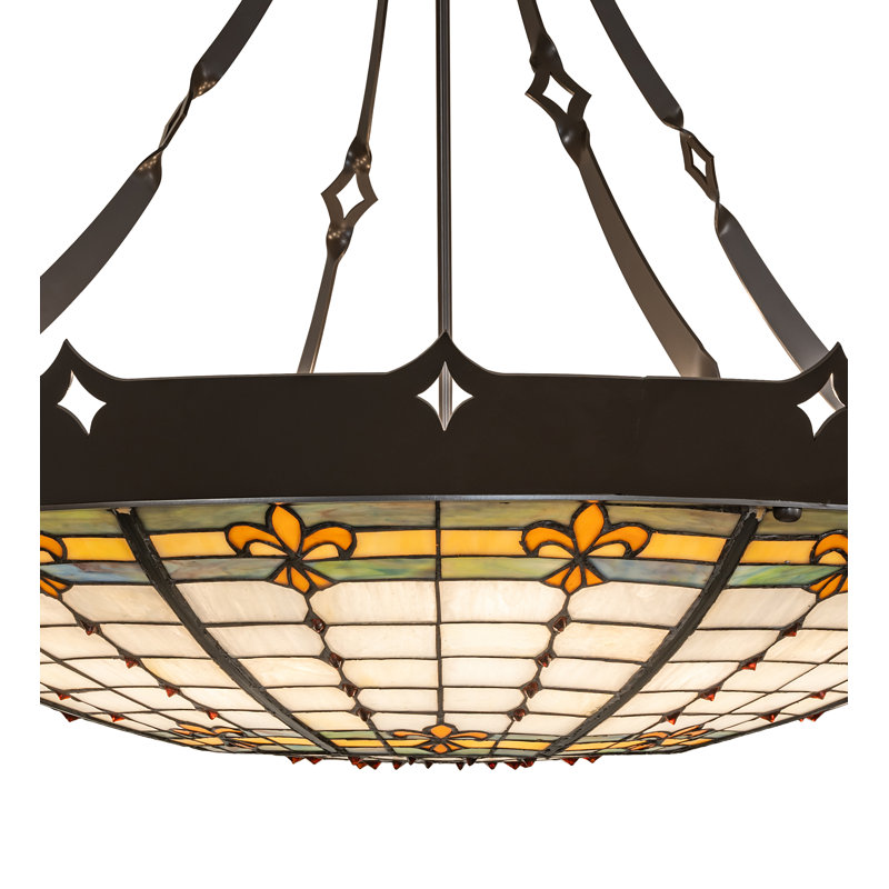 40" Wide Fleur-De-Lite Pendant