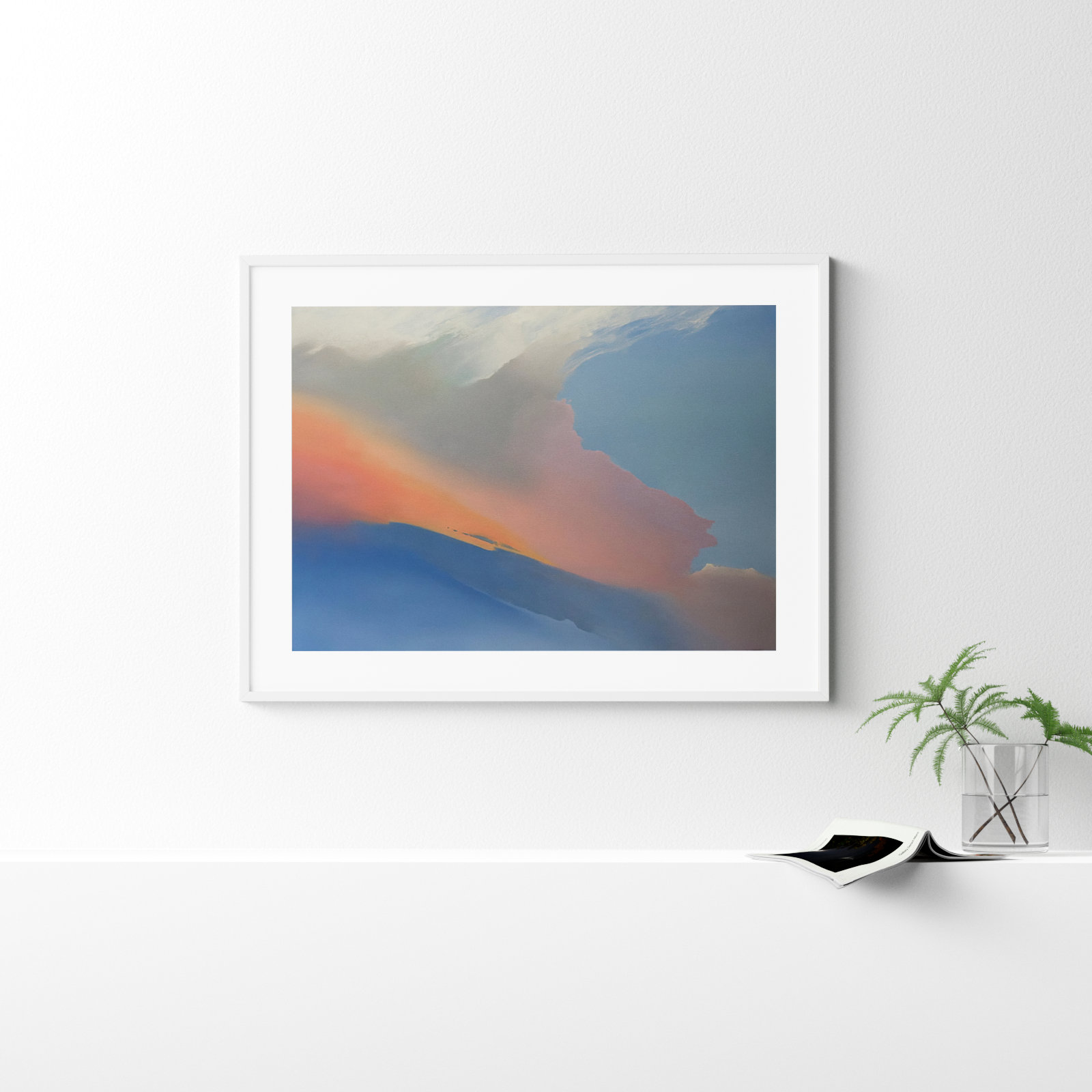 Gulfstream Clouds Print by Cap Pannell, White Framed Paper, 32.12" H x 41.12" W x 0.88" D
