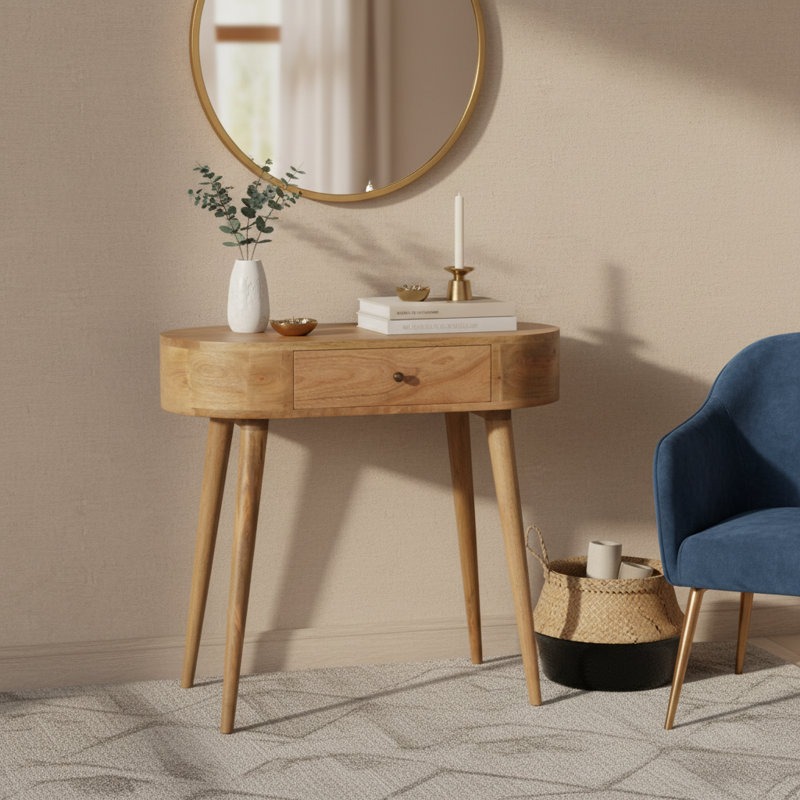 Esponga 80cm Solid Wood Console Table