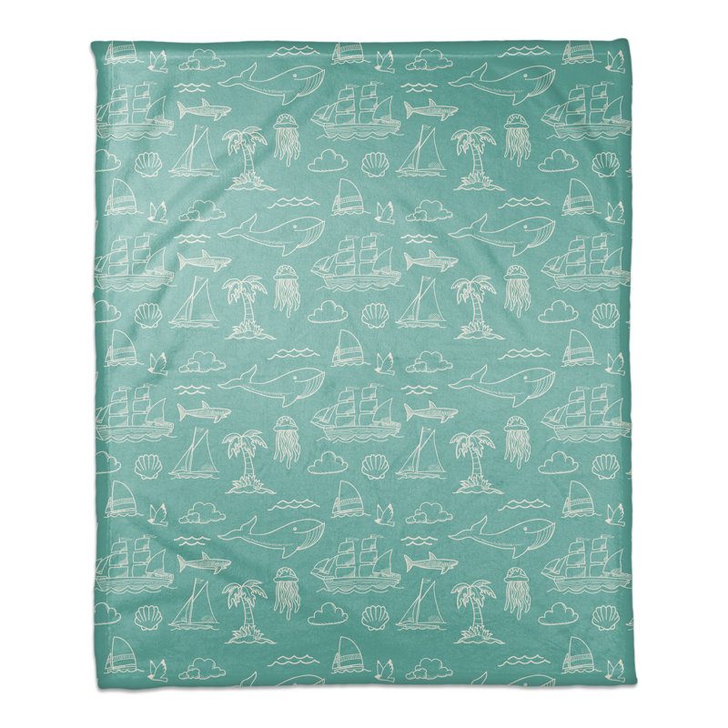 Hand Woven Throw Blanket, Teal