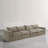 Upholstered Boneless Chenille Modular Sectional Sofa with Cushion Back– Fully Compressed, No Assembly Required-899534324-904861532-904861533
