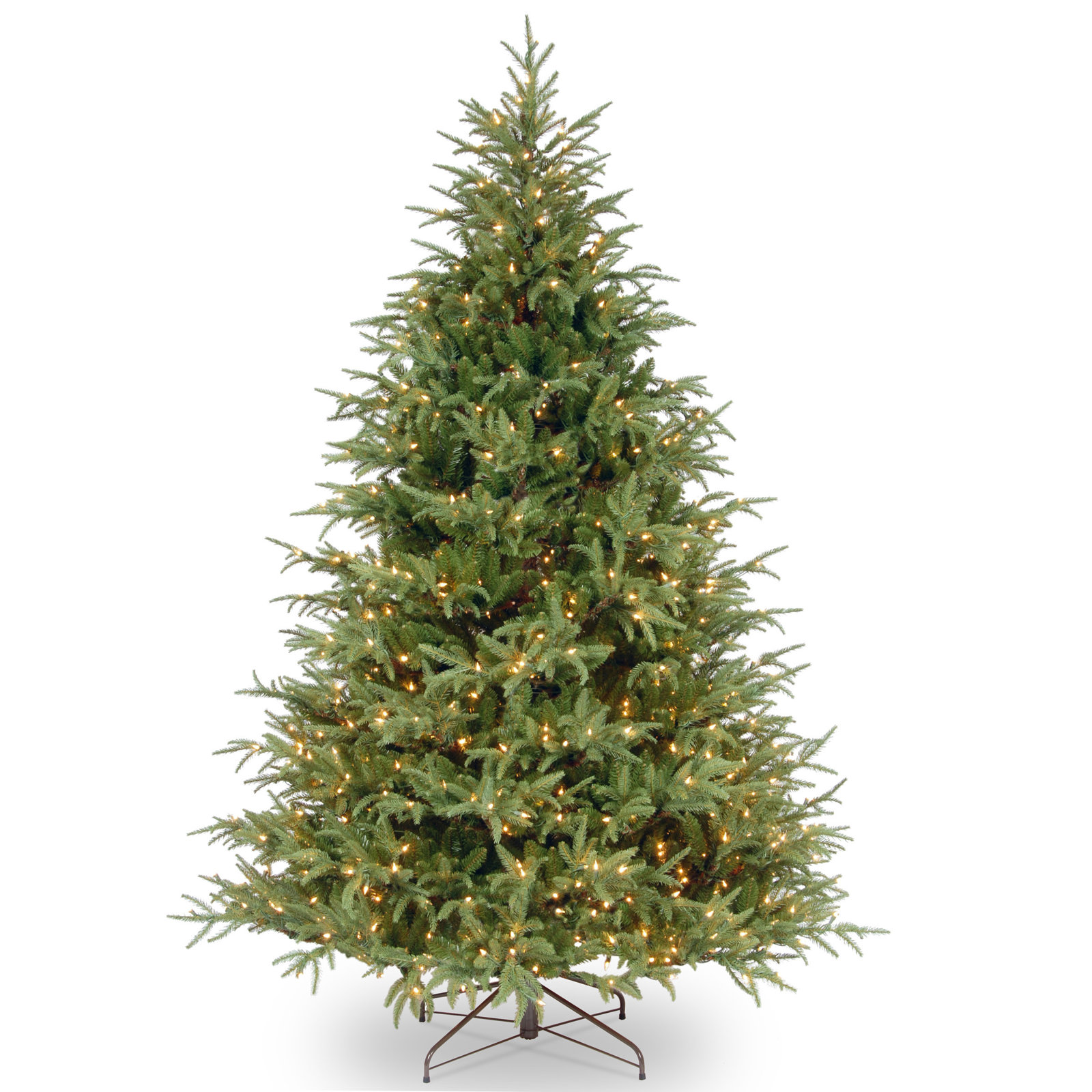 Flocked Pre-Lit Fir Christmas Tree, 6'