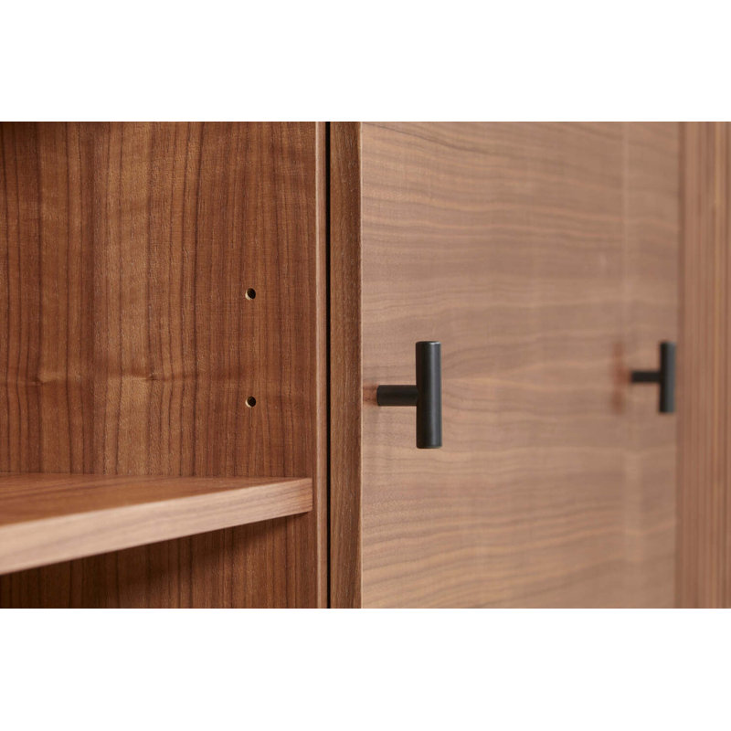 Array Low Sideboard (150 Cm), Black/Walnut
