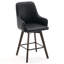 Tabouret de bar et de comptoir pivotant rembourré en bois massif-118028173-124746762