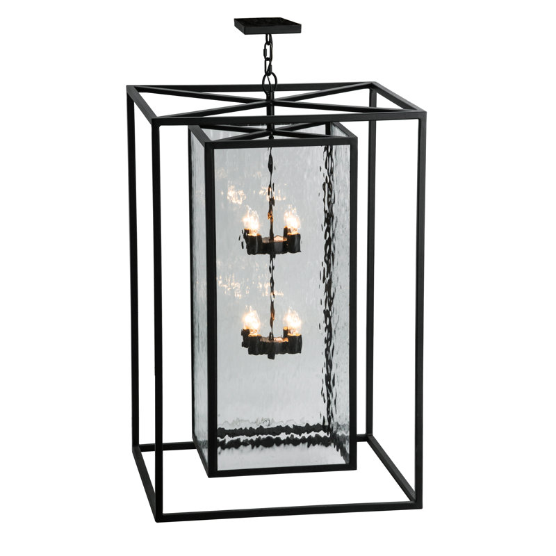Luminaire suspendu rectangulaire 8 lumières