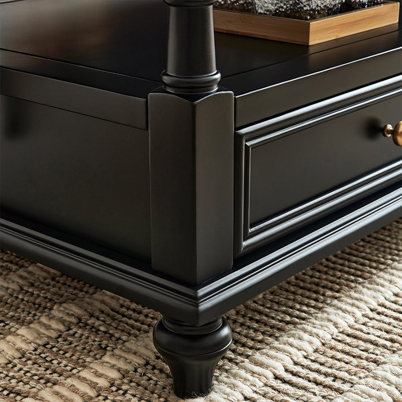 Retro and classic coffee table, 19.69" H x 47.24" W x 27.56" D