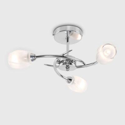 Delph Glass Semi Flush Mount