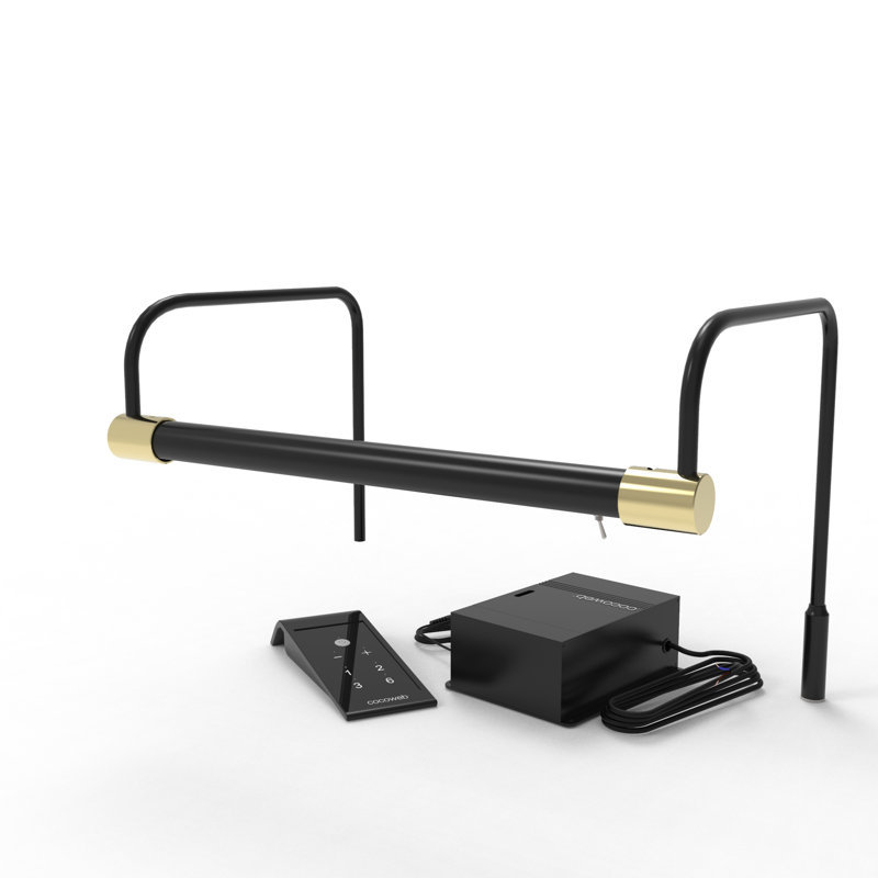 Lampe pour tableau Tru-Slim, Laiton antique, H 9 po x l 16 po x P 9 po, Alimenté par des piles