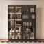 L 63 po - Bibliothèque avec portes vitrées et lumières DEL-306985976-333203002