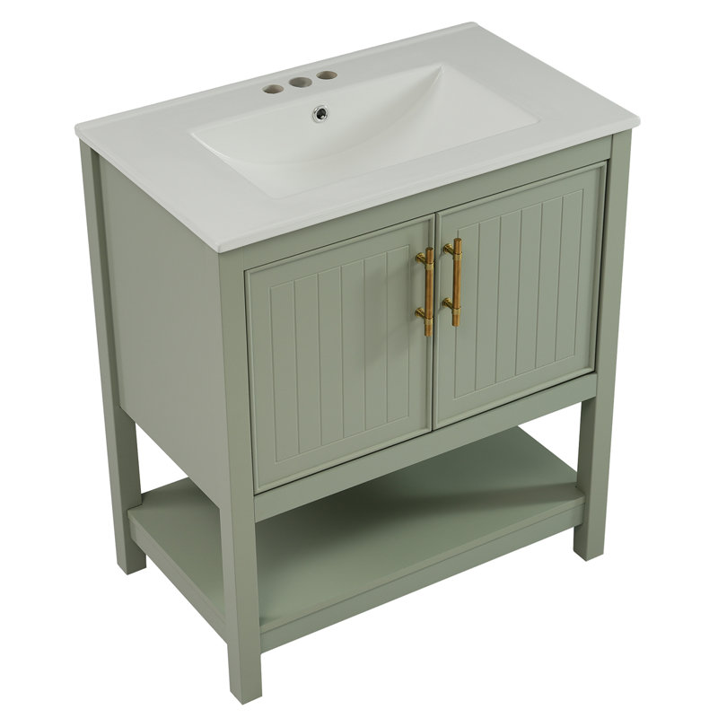 Armoire de salle de bain Janaye, Vert