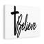 Believe Cross - Wrapped Canvas Print