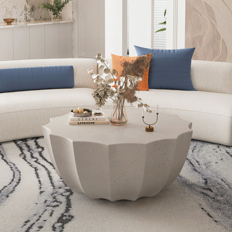 Table basse imperméable 35,43 po, Blanc