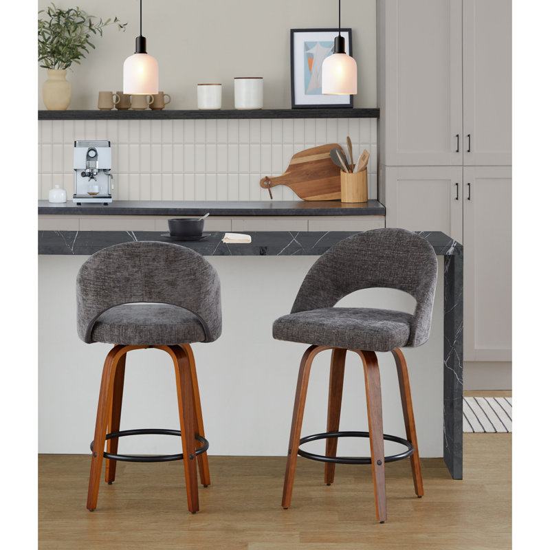 Tabouret de comptoir à hauteur fixe, Gris