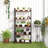 2 Pcs 5-tier Storage Rack With 4 Hooks Open Display Shelves Metal Frame Display
