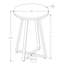 Table d'appoint en stratifié gris avec base en métal noir solide pour la maison