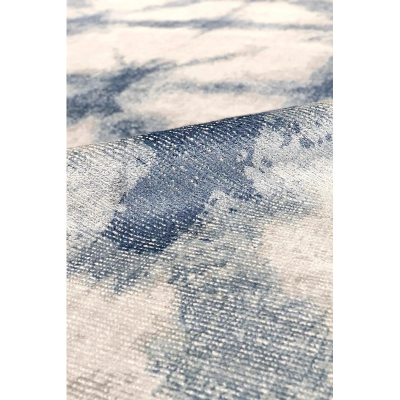 Tapis unique de couleur argent 9 pi x 12 pi Wolbrich