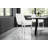 Pangea Home Hudson Tufted Upholstered Arm Chair - Dining Chairs Set of 2 – Modern Upholstered Accent Chairs for Kitchen, Dining Room, Living, or Breakfast - White Black Leather with Silver Legs-33064641-33064640