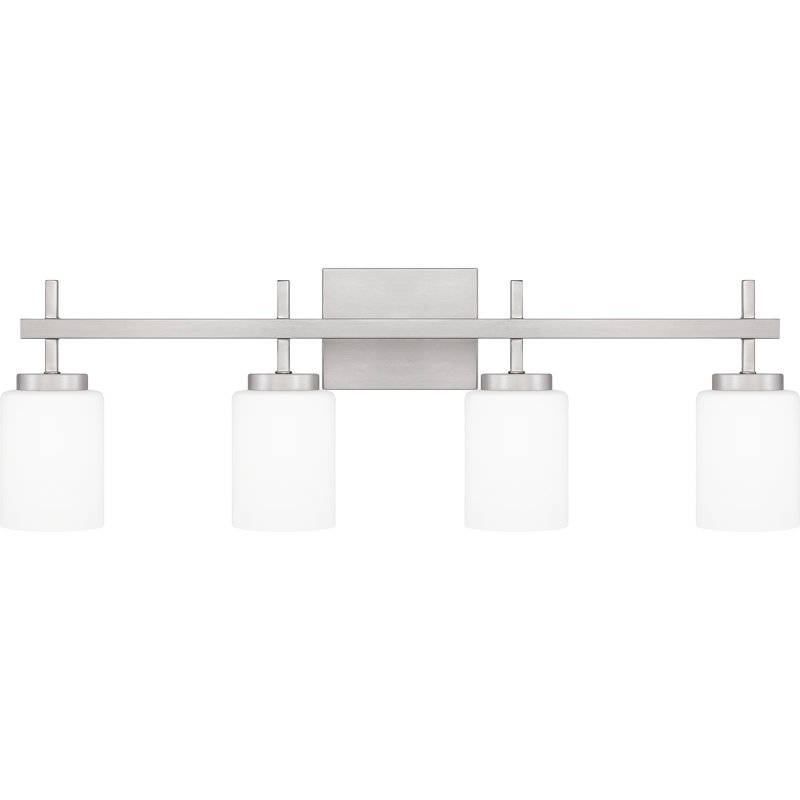  Éclairage de salle de bain 4 lumières DEL à intensité variable, Nickel brossé