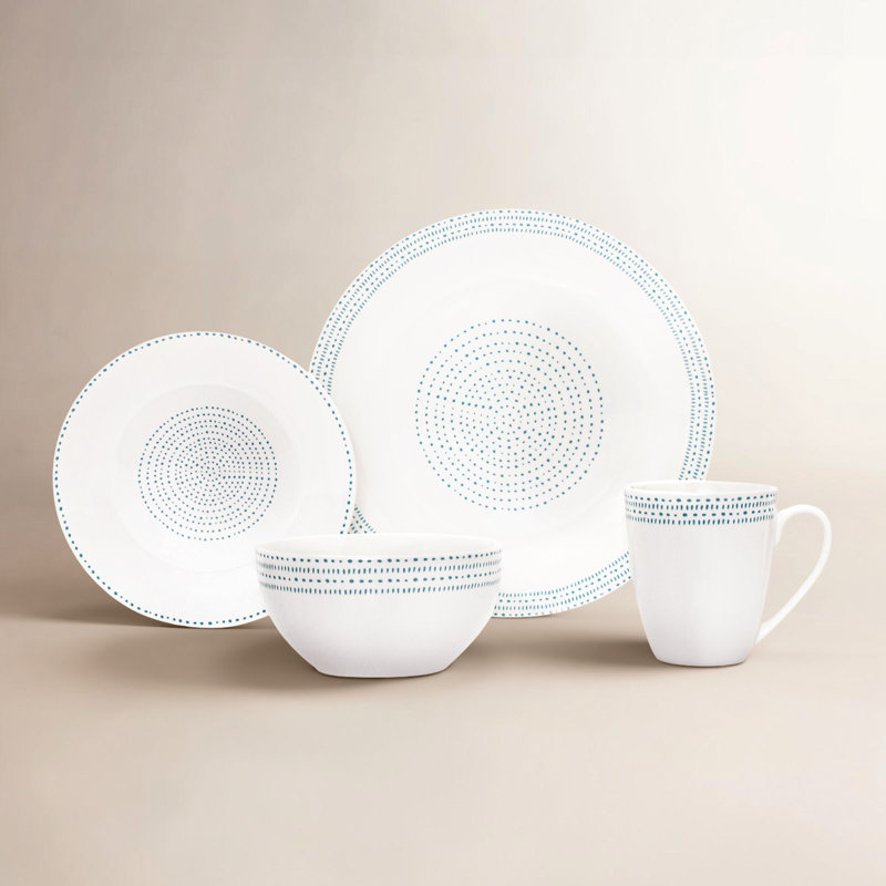 Staccata 16 Piece Porcelain Dinnerware Set