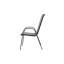 Ensemble de chaises de patio 4 pièces, chaises de camping d'extérieur en tissu respirant textilène, dossier haut, gris